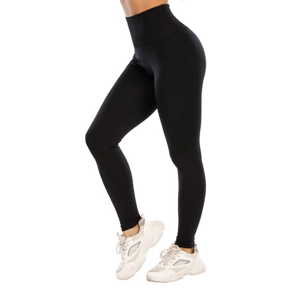 Black Fleece Lined Buttery Soft Leggings Tights - Picture 2 of 4